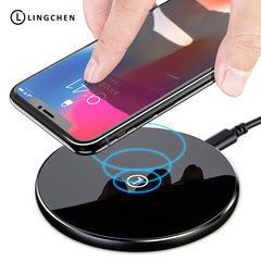 Wireless Charger For Samsung Galaxy S8 S9 Fast Wireless Charging For iPhone 8 9 X Wireless Charger For Mobile Phone - Shopiment