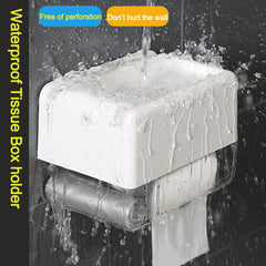 Waterproof tissue box stainless steel toilet paper dispenser standing toilet paper holder suction skull toilet paper